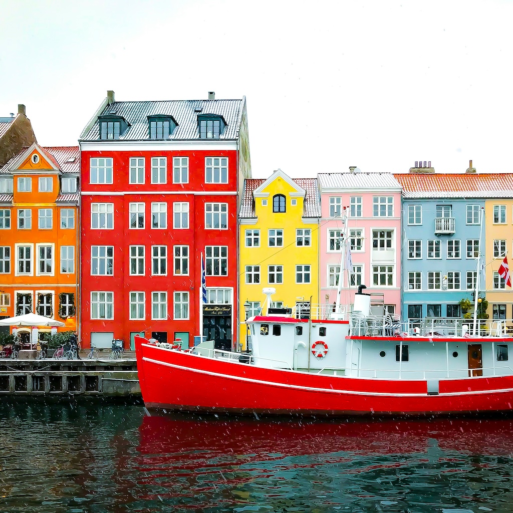 Les maisons colorés au Danemark 